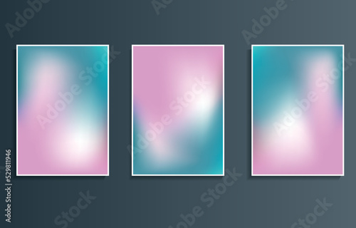 gradient blurred color background wallpaper set vector