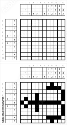 Anchor Icon Nonogram Pixel Art M_2209001