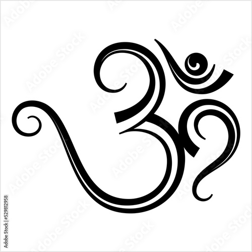 Aum (Om) The Holy Motif Calligraphic Style M_2209001