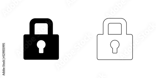 Lock isolated. UI vector icon in a flat design. 
