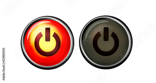 Power on switch turned on and off