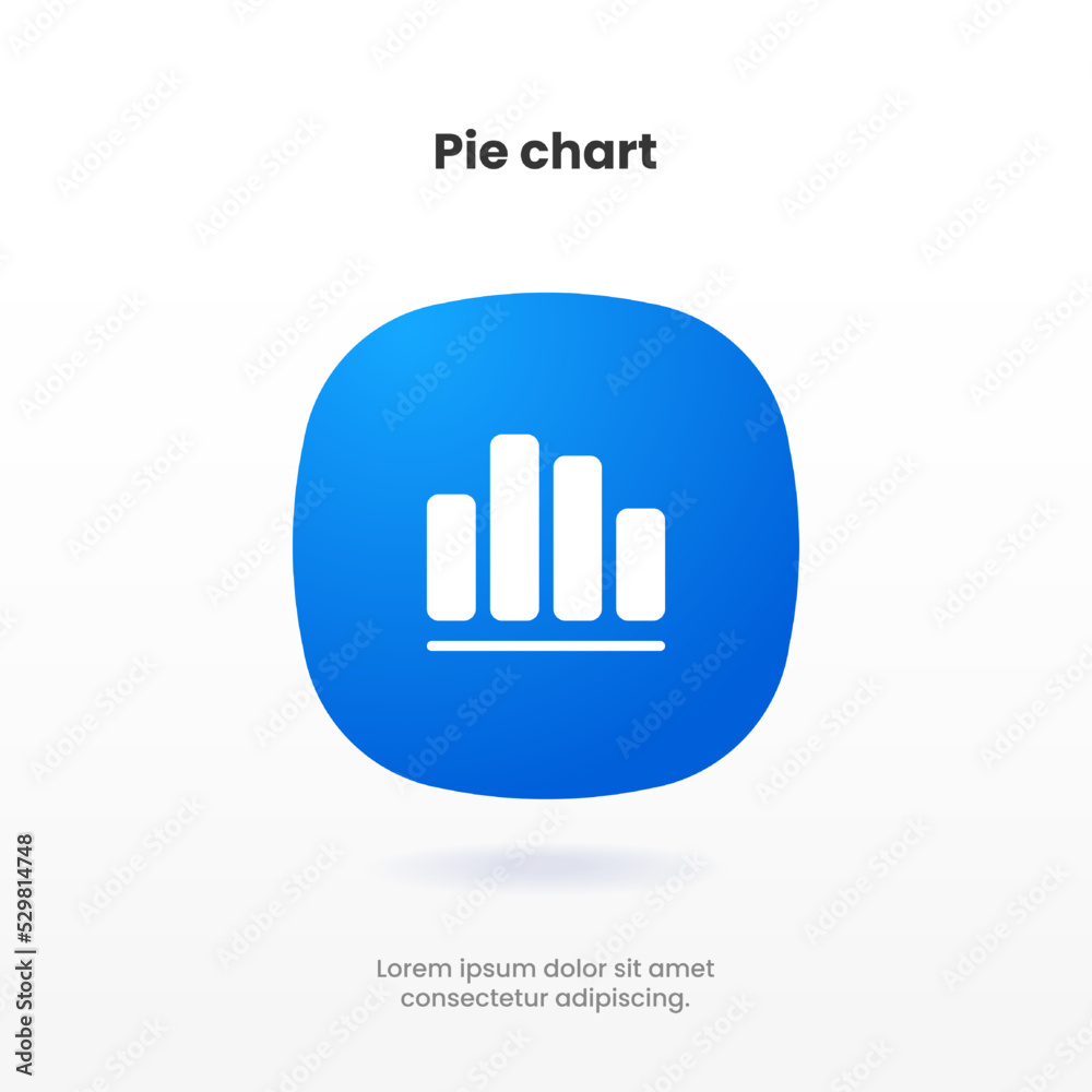 3d financial analysis stats icon. Growing graph. Business chart symbol. Growths chart collection. Progress bar. Bar diagram. Growth success arrow icon. Progress symbol. Chart increase.