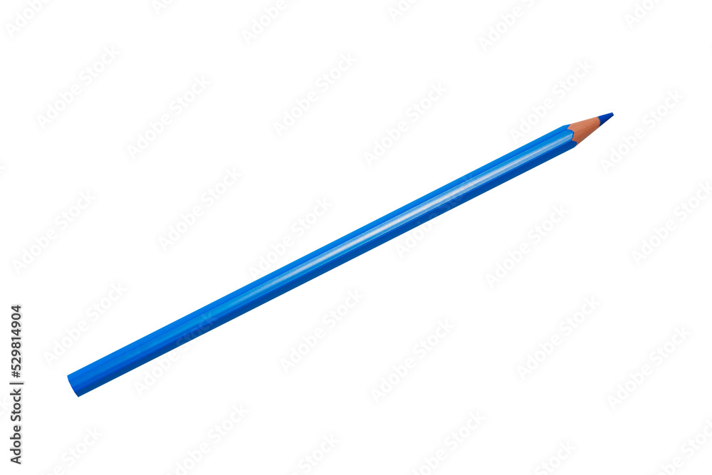 blue pencil isolated on white background blue pencil isolated on white background