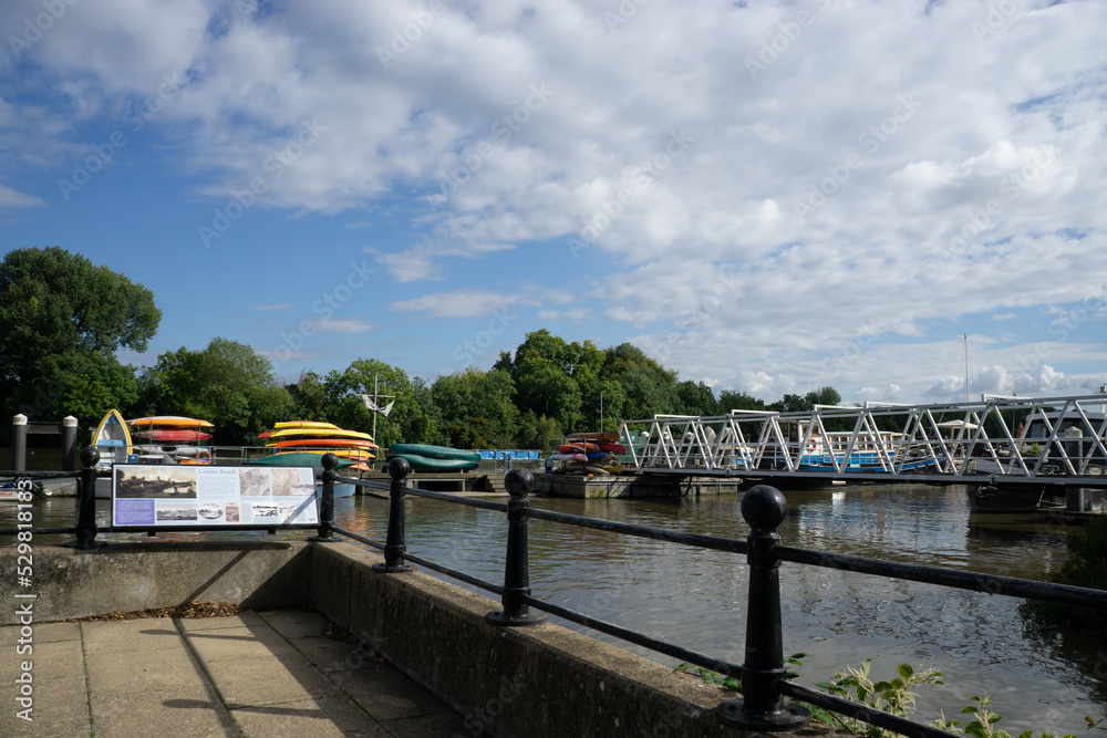 Sunny day on Chiswick riverside West London 
