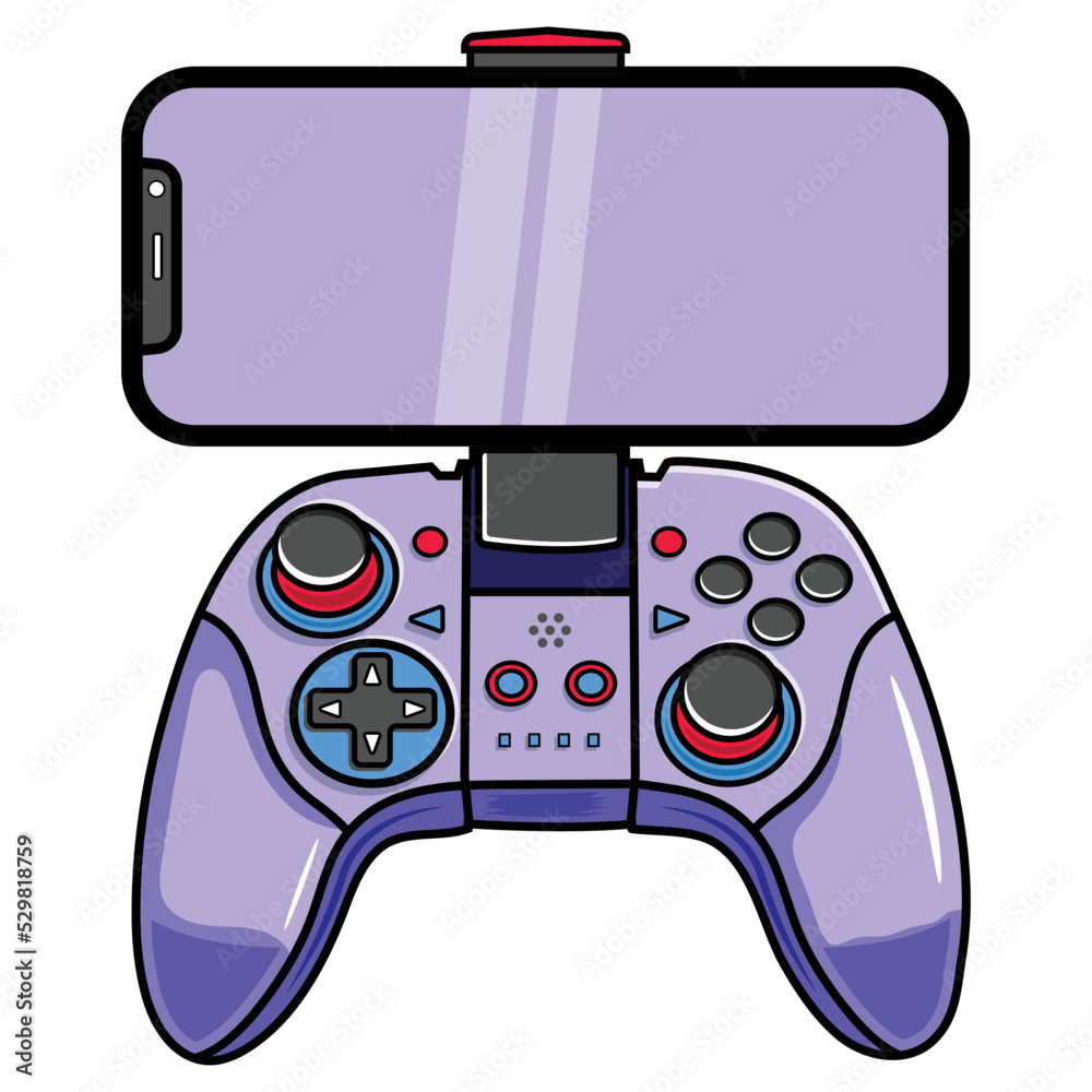 Joystick video game illustration, gaming quotes design