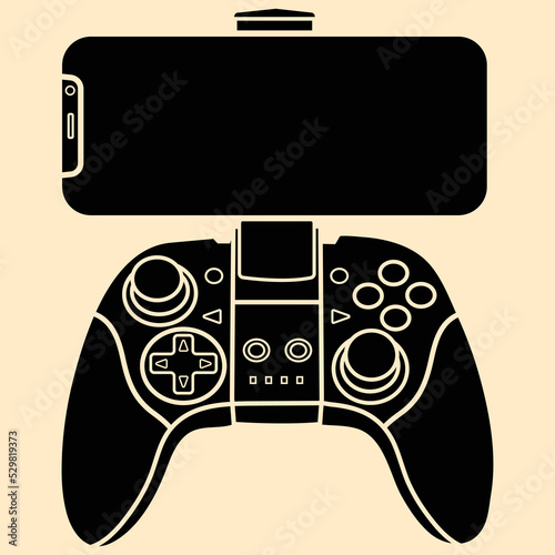 Video game controller illustration, gaming quotes design (1)
