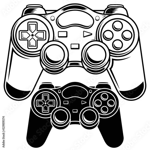 Video game controller illustration, gaming quotes design (2)