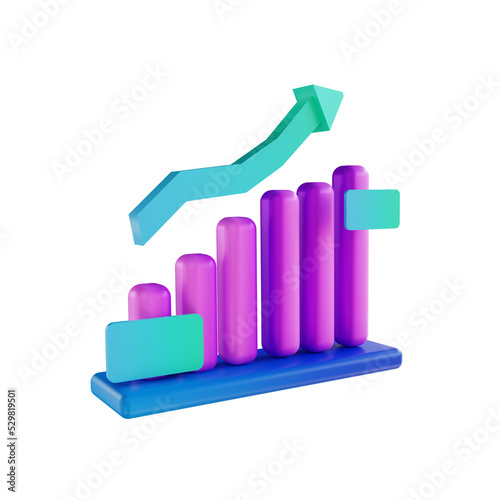 Free Download 3D illustration growth traffic - GFXLoad