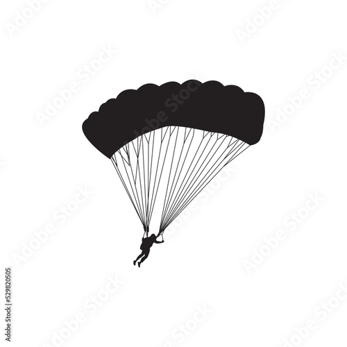 parachuting or paragliding icon