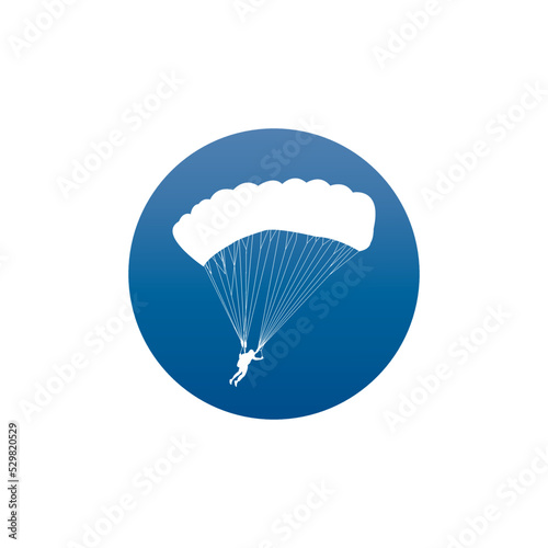 parachuting or paragliding icon