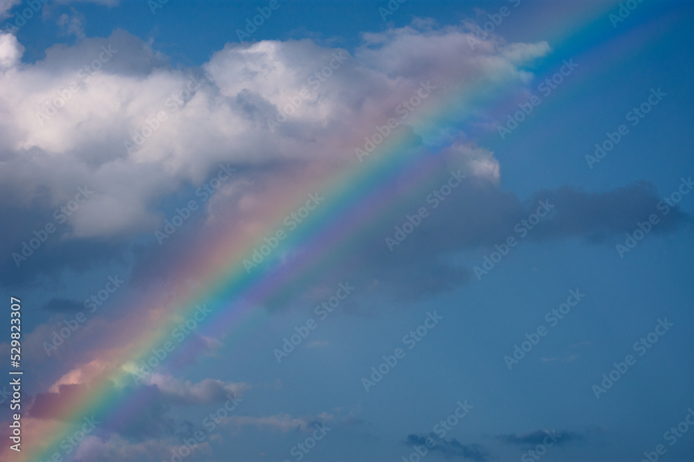 Rainbow and clouds Rainbow and clouds