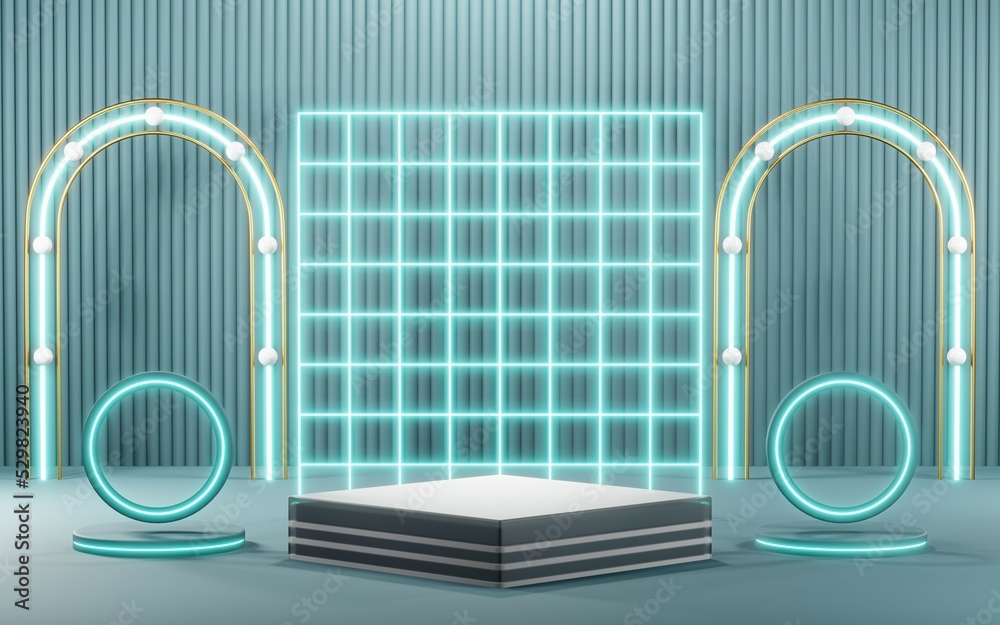 3D rendering of blank product background for cream cosmetics Modern blue pastel podium background 3D rendering of blank product background for cream cosmetics Modern blue pastel podium background