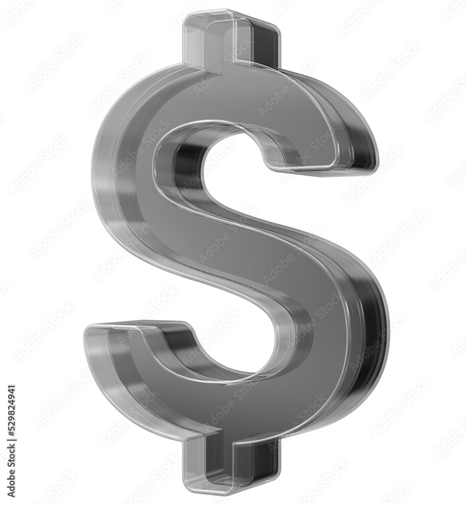 Fototapeta premium Number Glass 3D Render