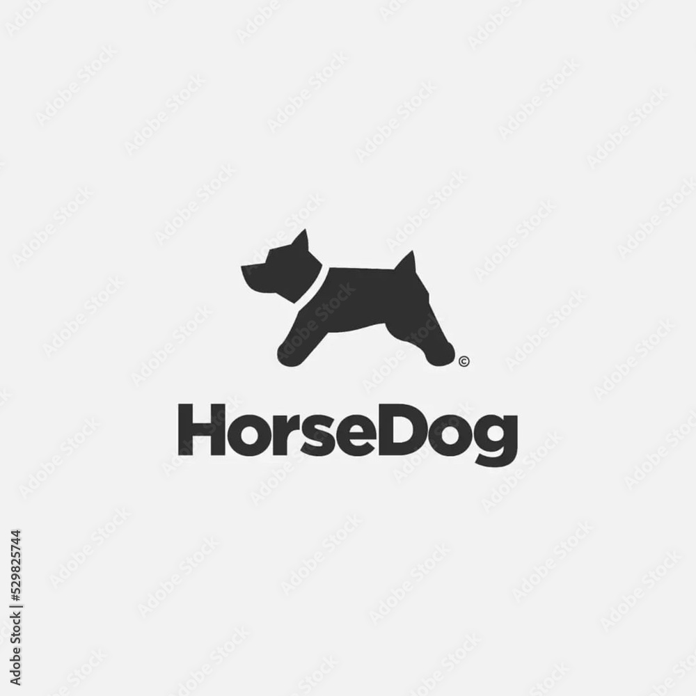 image of a dog image of horse logo animal simple