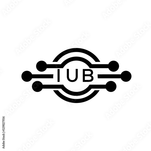 IUB letter logo. IUB  best white background vector image. IUB Monogram logo design for entrepreneur and business.	
 photo