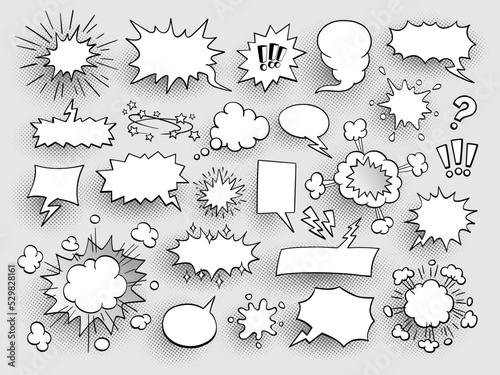 Set of speech bubbles.