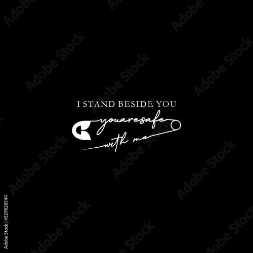 i stand beside you dengan jarum peniti photo