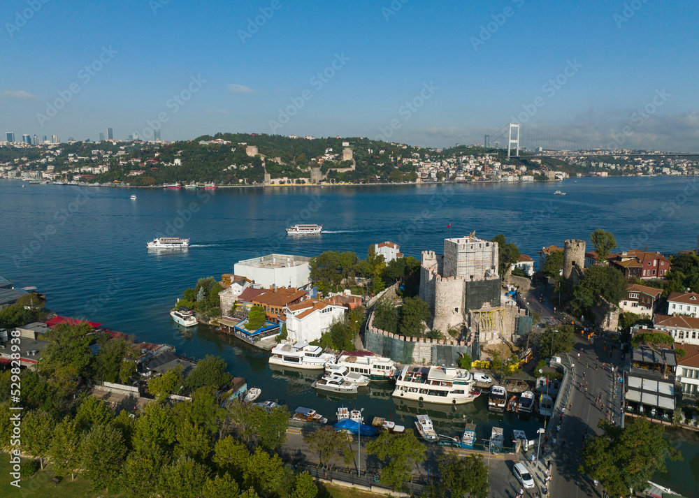 Kucuksu Palace Drone Photo, Uskudar Istanbul, Turkey