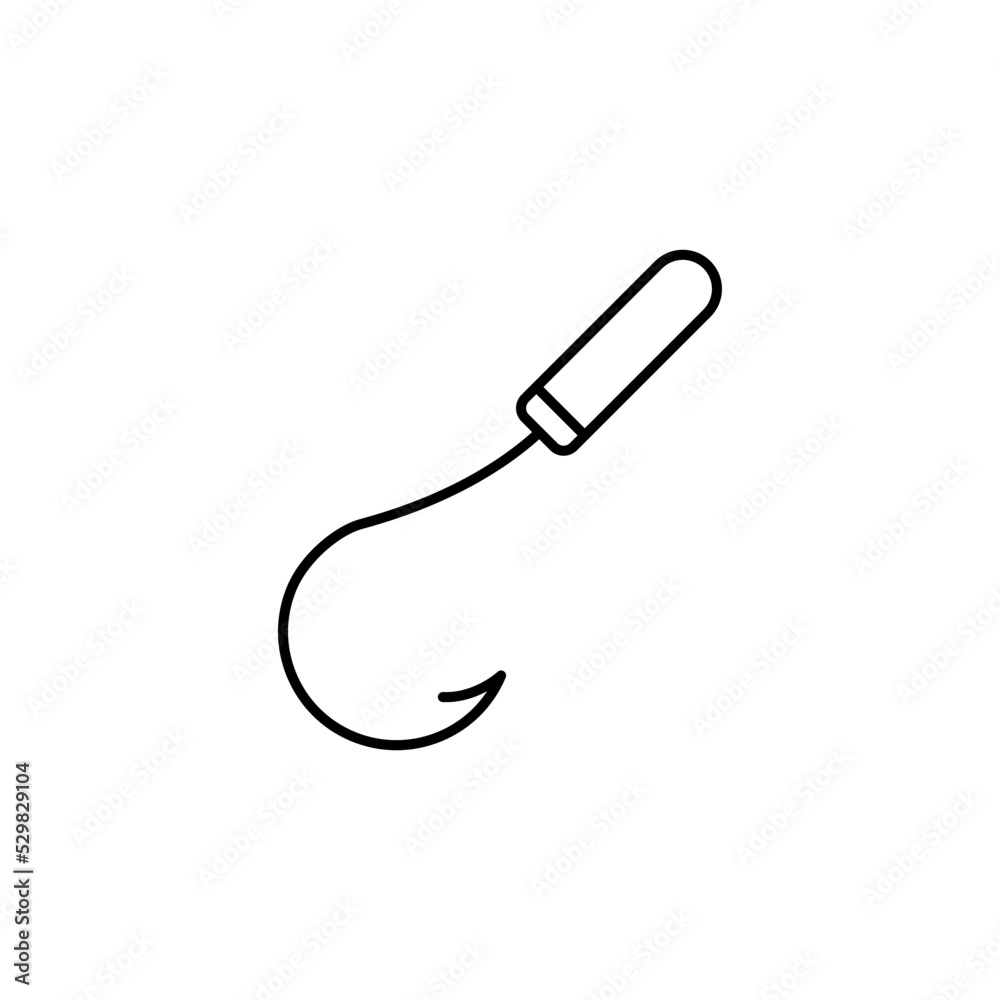 Fish Hook line art icon design template vector illustration Fish Hook line art icon design template vector illustration