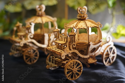 two Cinderella's Pumpkin Carriages