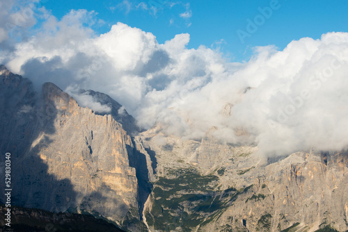 clouds over the mountains photo