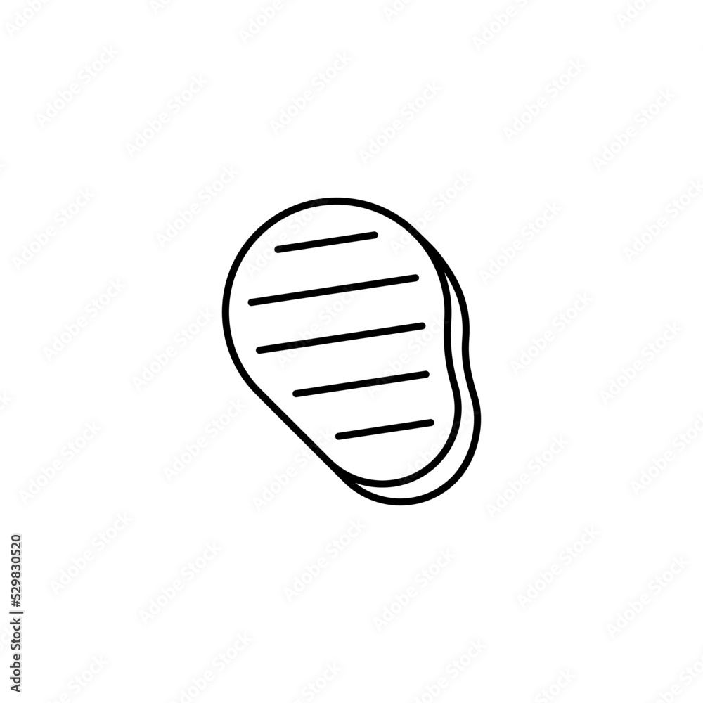 Grilled Meat line art icon design template vector illustration Grilled Meat line art icon design template vector illustration
