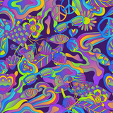 Colorful Psychedelic Seamless Pattern
