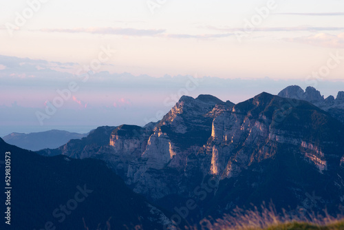 sunrise in the mountains photo