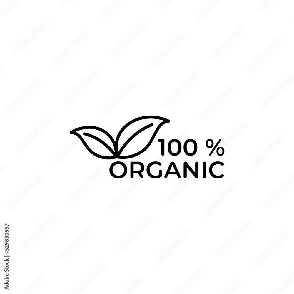 Organic line art icon design template vector illustration