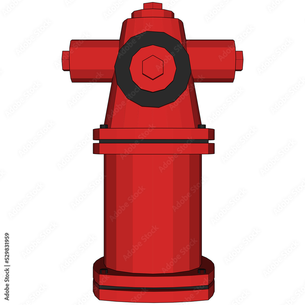 red fire hydrant pillar. residential fire hydrant isolation valve