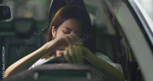 asian businesswoman feel depress