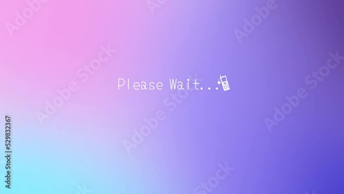 Please Wait... Kawaii Cute Pastel Color Gradient Loading Screen 4K Animation Video