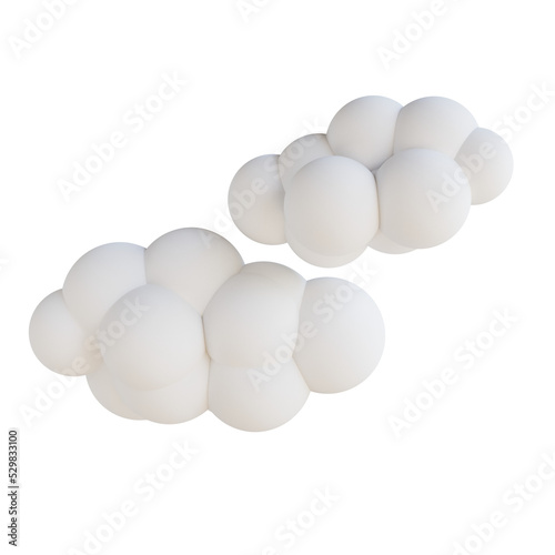 3D illustration cloud