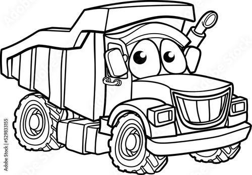 Cartoon Character Dump Truck