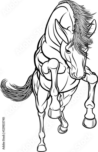 An illustration of a horse ...