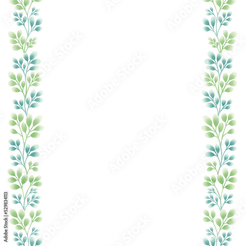 Green botanical background.