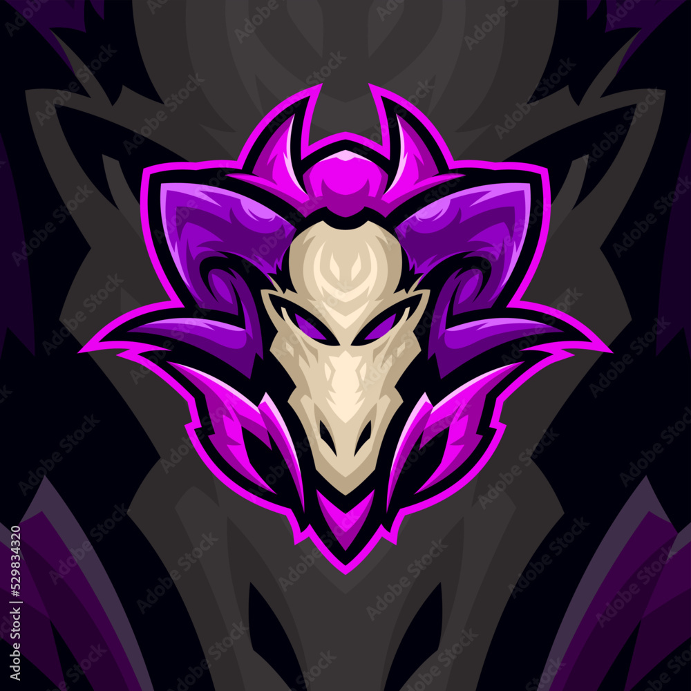 Fototapeta premium Goat Lions masscot logo esport premium vector