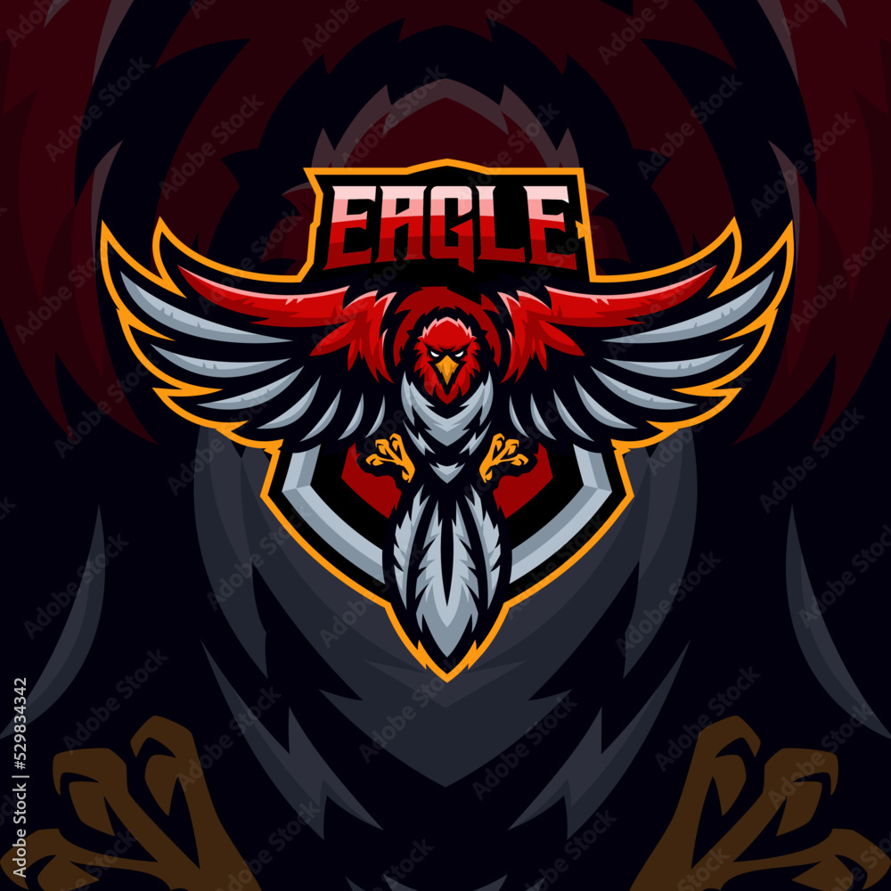 Eagle Lions masscot logo esport premium vector