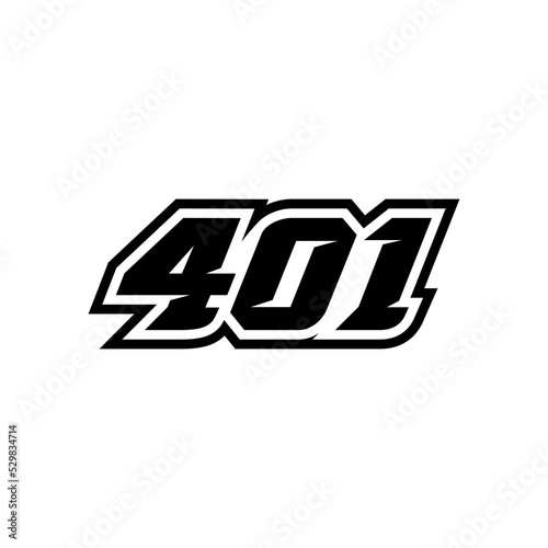 Racing Number 401 Logo Design Inspiration