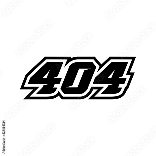 Racing Number 404 Logo Design Inspiration