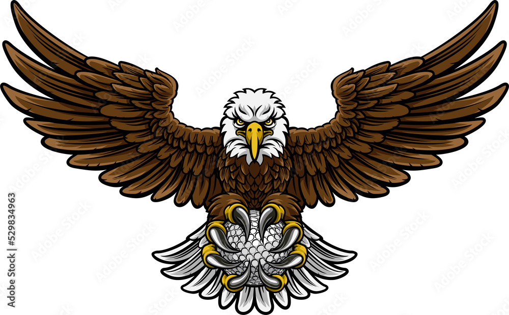 Obraz premium Eagle Golf Sports Mascot