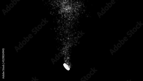 Effervescent or carbon tablets are tablets which are designed to dissolve in water. Animation of dispersible tablets disintegrate quickly in water.
