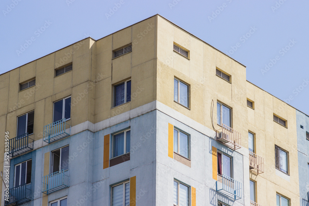 residential apartments front view background