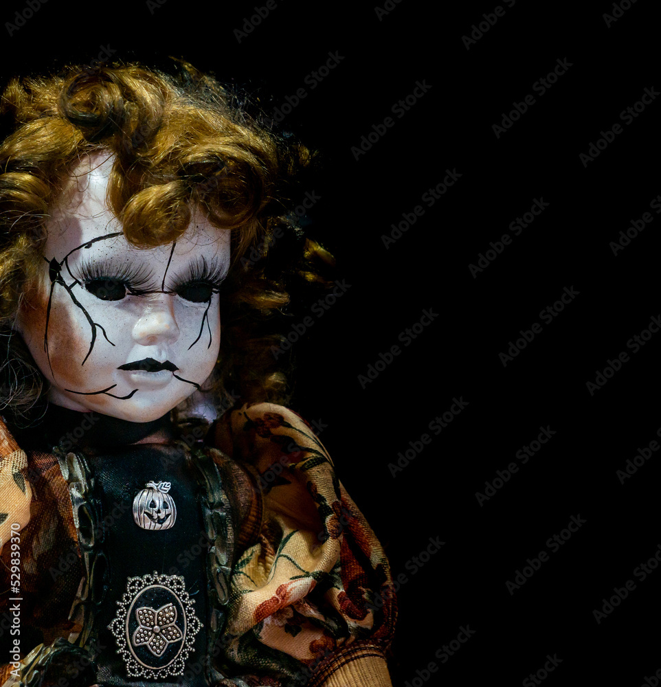 horror style porcelain blonde hair doll retro horror style porcelain blonde hair doll retro