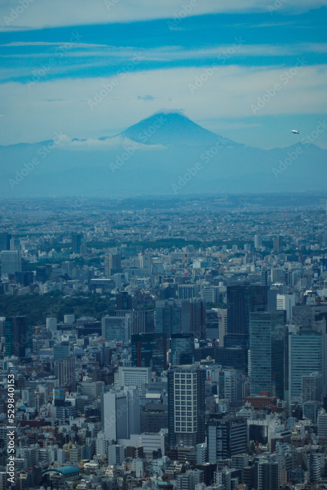 都市風景　東京スカイツリーからの眺める富士山