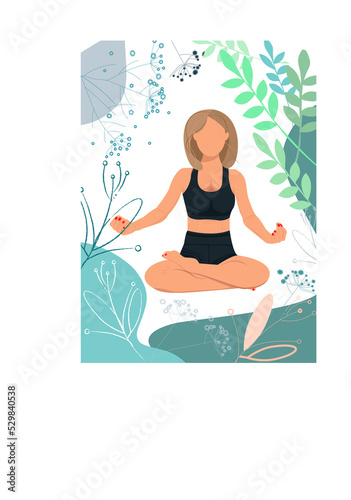girl lotus sports yoga plants healthy lifestyle
