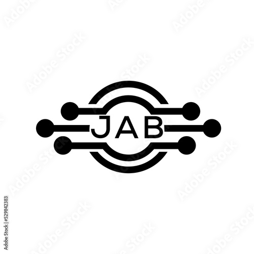 JAB letter logo. JAB  best white background vector image. JAB Monogram logo design for entrepreneur and business.	
