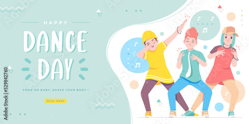 international dance day illustration banner design