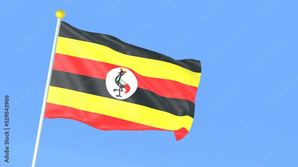 世界の国旗、ウガンダ StockVideo Adobe Stock