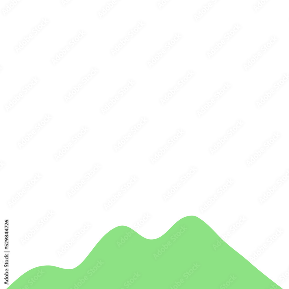 Green hill silhouette landscape Green hill silhouette landscape